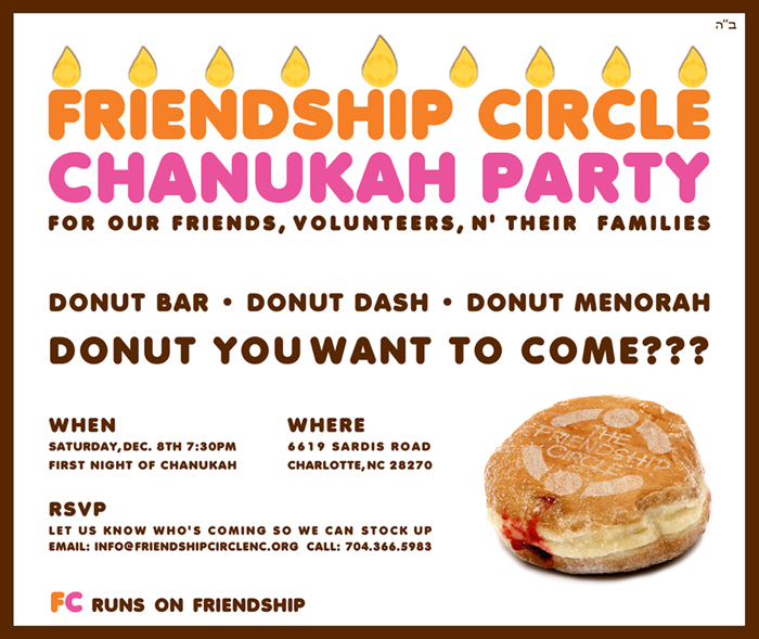 Friendship Circle Charlotte Chanukah Donut Party